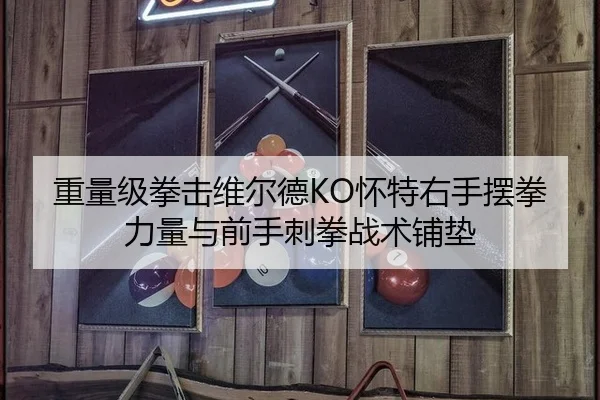 重量级拳击维尔德KO怀特右手摆拳力量与前手刺拳战术铺垫